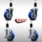 Service Caster 4'' SS Blue Poly Wheel Swivel 1-3/8'' Expanding Stem Caster Set 2 Brakes, 4PK SCC-SSEX20S414-PPUB-BLUE-2-TLB-2-138 - alternate 3